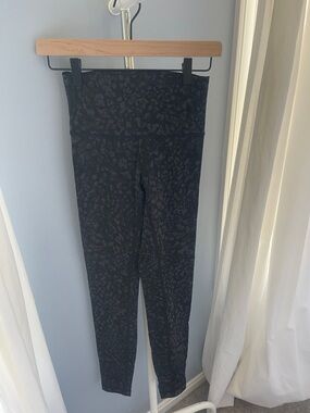 lululemon athletica Black Subtle Leopard Print High-Rise Leggings